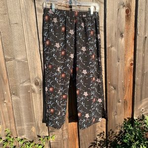 ☁️Spring Chiffon Ankle Culotte Flowy Floral Pants